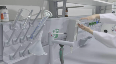 Laboratory bench frames for different needs.